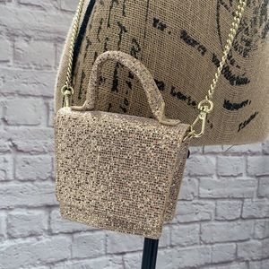Gold little crossbody purse